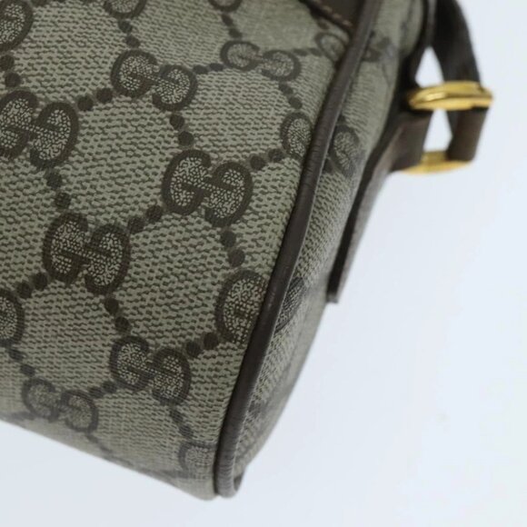 GUCCI GG Supreme Web Sherry Line Shoulder Bag PVC Beige Red - Picture 9 of 16